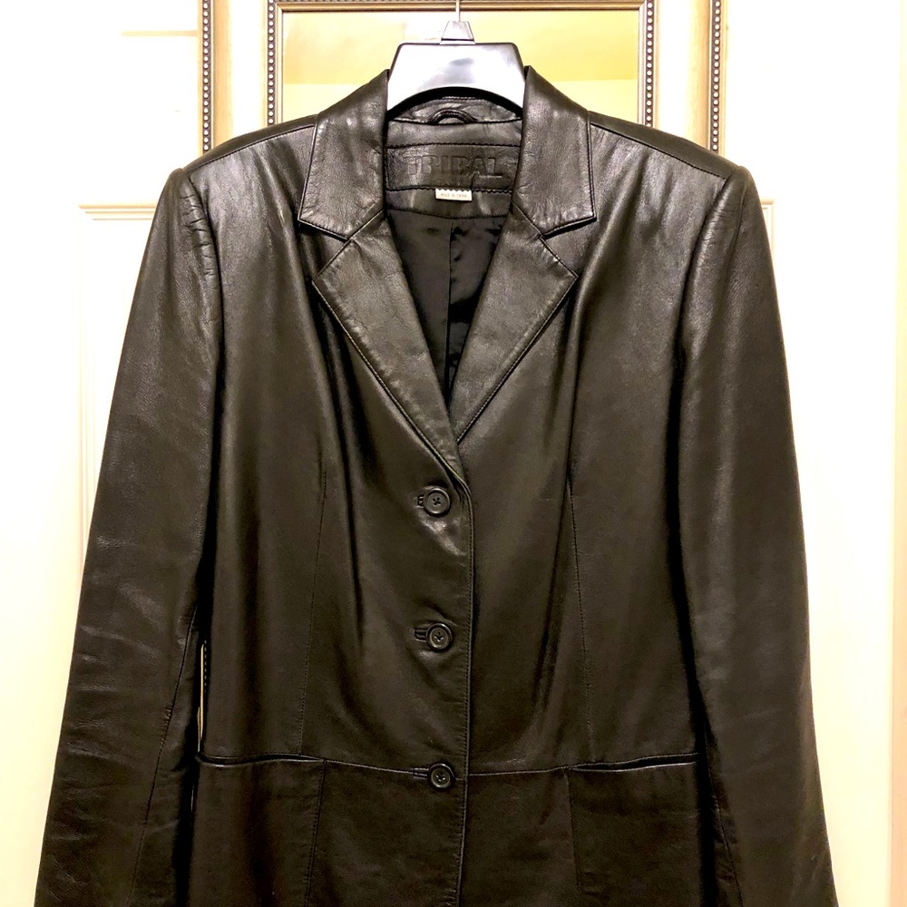 Women’s tribal leather jacket